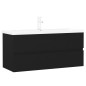 vidaXL Mueble con lavabo madera de ingeniería negro vidaXL Mueble con lavabo madera de ingeniería negro