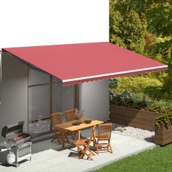 vidaXL Tela de repuesto para toldo rojo burdeos 6x3,5 m