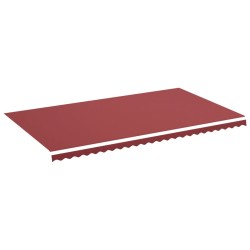 vidaXL Tela de repuesto para toldo rojo burdeos 6x3,5 m