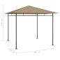vidaXL Cenador gris taupé 3x3x2,7 m 180 g/m² vidaXL Cenador gris taupé 3x3x2,7 m 180 g/m²