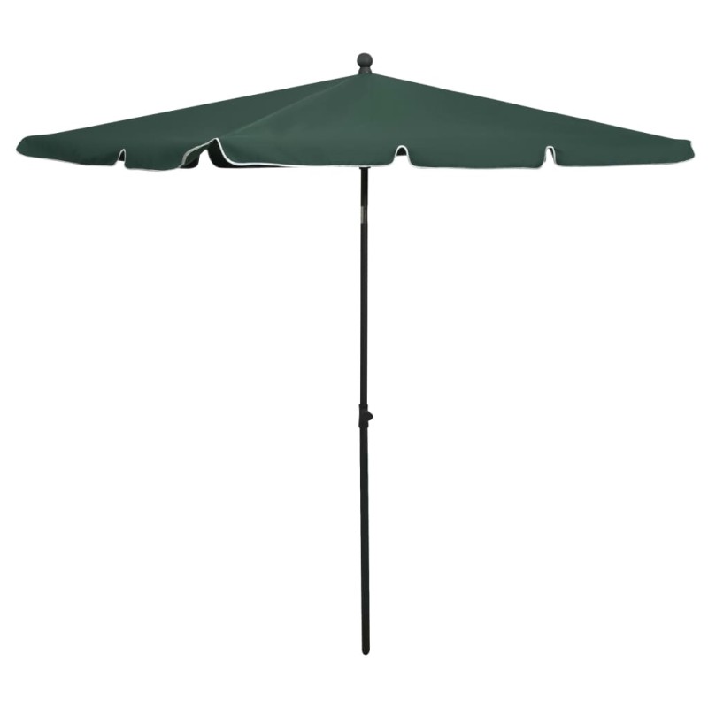 vidaXL Sombrilla de jardín con palo verde 210x140 cm vidaXL Sombrilla de jardín con palo verde 210x140 cm