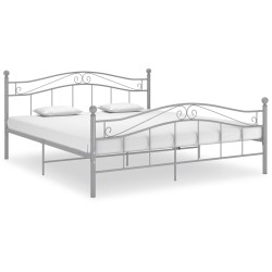 vidaXL Estructura de cama de metal gris 200x200 cm