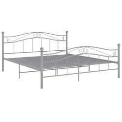 vidaXL Estructura de cama de metal gris 200x200 cm