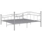 vidaXL Estructura de cama de metal gris 200x200 cm vidaXL Estructura de cama de metal gris 200x200 cm