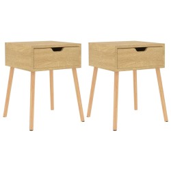 vidaXL Mesitas noche 2 uds madera ingeniería roble Sonoma 40x40x56 cm