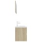 vidaXL Juego de muebles de baño madera de ingeniería roble Sonoma vidaXL Juego de muebles de baño madera de ingeniería roble Sonoma