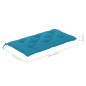 vidaXL Banco de jardín madera maciza de teca y cojín azul claro 112 cm vidaXL Banco de jardín madera maciza de teca y cojín azul claro 112 cm