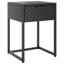 vidaXL Mesita de noche de acero antracita 38x35x54 cm