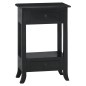 vidaXL Mesa consola con cajones madera maciza caoba negro 50x30x75 cm vidaXL Mesa consola con cajones madera maciza caoba negro 50x30x75 cm