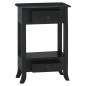 vidaXL Mesa consola con cajones madera maciza caoba negro 50x30x75 cm vidaXL Mesa consola con cajones madera maciza caoba negro 50x30x75 cm