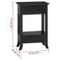 vidaXL Mesa consola con cajones madera maciza caoba negro 50x30x75 cm vidaXL Mesa consola con cajones madera maciza caoba negro 50x30x75 cm