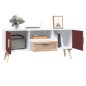 vidaXL Mueble de TV con puertas madera contrachapada 105x30x45 cm vidaXL Mueble de TV con puertas madera contrachapada 105x30x45 cm
