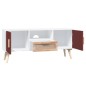vidaXL Mueble de TV con puertas madera contrachapada 105x30x45 cm vidaXL Mueble de TV con puertas madera contrachapada 105x30x45 cm
