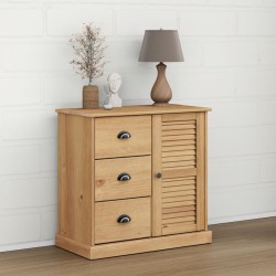 vidaXL Aparador con cajones VIGO madera maciza pino 78x40x75 cm