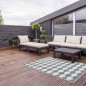Esschert Design Alfombra de exterior 180x121 cm gris y blanco OC24 Esschert Design Alfombra de exterior 180x121 cm gris y blanco OC24