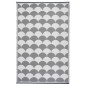 Esschert Design Alfombra de exterior 180x121 cm gris y blanco OC24 Esschert Design Alfombra de exterior 180x121 cm gris y blanco OC24