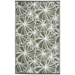 Esschert Design Alfombra de exterior estampado floral 241x152 cm OC21