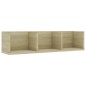 vidaXL Estante de pared para CD contrachapada color roble 75x18x18cm