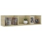 vidaXL Estante de pared para CD contrachapada color roble 75x18x18cm