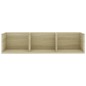 vidaXL Estante de pared para CD contrachapada color roble 75x18x18cm