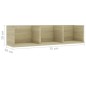 vidaXL Estante de pared para CD contrachapada color roble 75x18x18cm