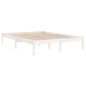 vidaXL Estructura de cama de madera maciza de pino blanco 140x200 cm vidaXL Estructura de cama de madera maciza de pino blanco 140x200 cm