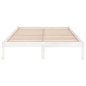 vidaXL Estructura de cama de madera maciza de pino blanco 140x200 cm vidaXL Estructura de cama de madera maciza de pino blanco 140x200 cm