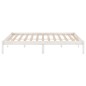 vidaXL Estructura de cama de madera maciza de pino blanco 140x200 cm vidaXL Estructura de cama de madera maciza de pino blanco 140x200 cm