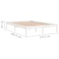 vidaXL Estructura de cama de madera maciza de pino blanco 140x200 cm vidaXL Estructura de cama de madera maciza de pino blanco 140x200 cm