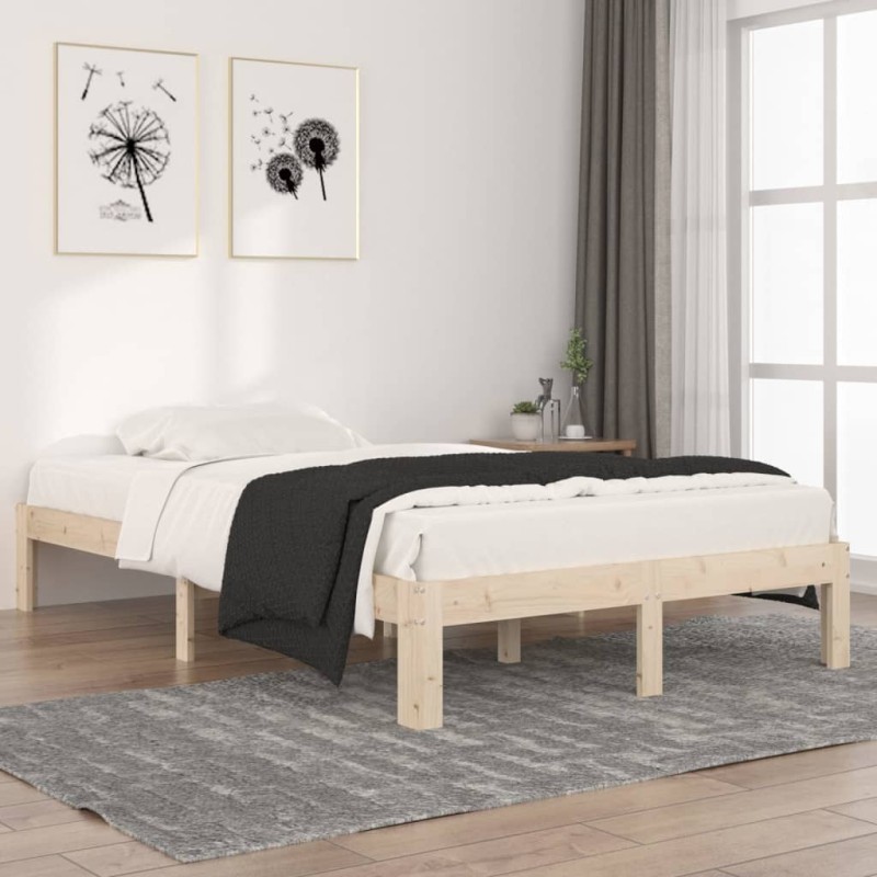 vidaXL Estructura de cama madera maciza de pino 120x200 cm vidaXL Estructura de cama madera maciza de pino 120x200 cm
