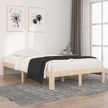vidaXL Estructura de cama madera maciza de pino 120x200 cm