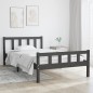 vidaXL Estructura de cama madera maciza gris 100x200 cm vidaXL Estructura de cama madera maciza gris 100x200 cm