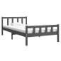 vidaXL Estructura de cama madera maciza gris 100x200 cm vidaXL Estructura de cama madera maciza gris 100x200 cm