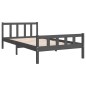 vidaXL Estructura de cama madera maciza gris 100x200 cm vidaXL Estructura de cama madera maciza gris 100x200 cm
