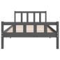 vidaXL Estructura de cama madera maciza gris 100x200 cm vidaXL Estructura de cama madera maciza gris 100x200 cm