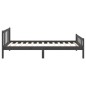 vidaXL Estructura de cama madera maciza gris 100x200 cm vidaXL Estructura de cama madera maciza gris 100x200 cm