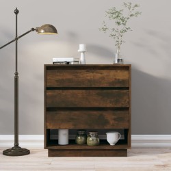 vidaXL Aparador madera contrachapada color roble ahumado 70x41x75 cm