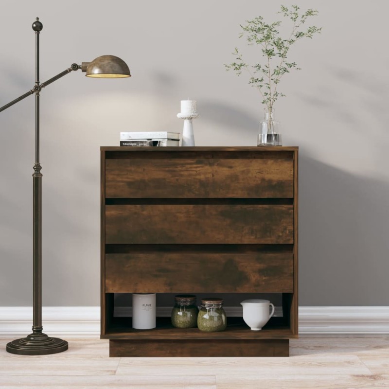 vidaXL Aparador madera contrachapada color roble ahumado 70x41x75 cm vidaXL Aparador madera contrachapada color roble ahumado 70x41x75 cm