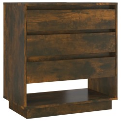 vidaXL Aparador madera contrachapada color roble ahumado 70x41x75 cm
