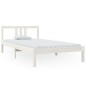vidaXL Estructura de cama madera maciza blanca 100x200 cm vidaXL Estructura de cama madera maciza blanca 100x200 cm