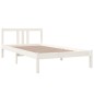 vidaXL Estructura de cama madera maciza blanca 100x200 cm vidaXL Estructura de cama madera maciza blanca 100x200 cm