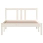vidaXL Estructura de cama madera maciza blanca 100x200 cm vidaXL Estructura de cama madera maciza blanca 100x200 cm