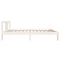 vidaXL Estructura de cama madera maciza blanca 100x200 cm vidaXL Estructura de cama madera maciza blanca 100x200 cm