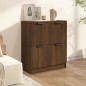 vidaXL Aparador de madera contrachapada roble marrón 60x30x70 cm