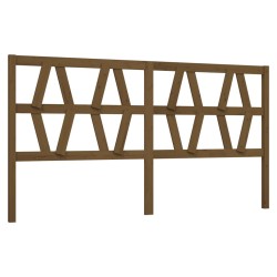 vidaXL Cabecero de cama madera maciza de pino marrón miel 206x4x100 cm