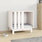 vidaXL Caseta para perros madera maciza de pino blanco 60x45x57 cm