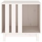 vidaXL Caseta para perros madera maciza de pino blanco 60x45x57 cm