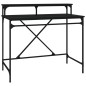 vidaXL Escritorio de hierro y madera contrachapada negro 100x50x90 cm vidaXL Escritorio de hierro y madera contrachapada negro 100x50x90 cm
