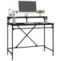 vidaXL Escritorio de hierro y madera contrachapada negro 100x50x90 cm vidaXL Escritorio de hierro y madera contrachapada negro 100x50x90 cm