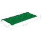 vidaXL Banco de jardín madera maciza de teca con cojín verde 120 cm vidaXL Banco de jardín madera maciza de teca con cojín verde 120 cm